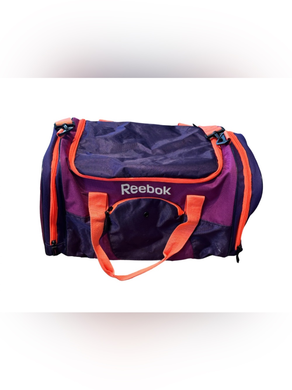 Vintage Reebok Purple and Orange Duffel Bag